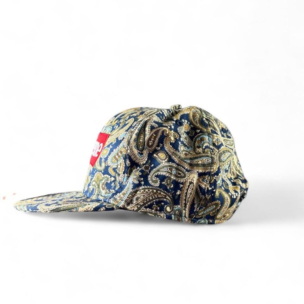 Rare Grail Supreme Navy Green Paisley Camp Cap - Picture 4 of 6